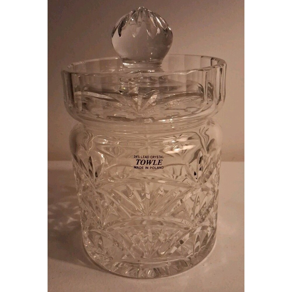 Towle 24% TOWLE Lead Crystal Biscuit Jar